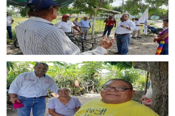 Alberto Sánchez visita comunidades de Minatitlán