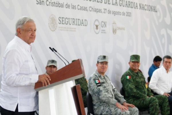 Seguridad se ha logrado con respeto a los derechos humanos: presidente; inaugura cuartel de la GN en Chiapas