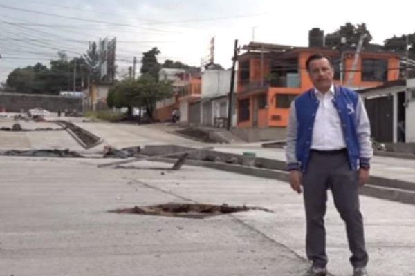 Gobernador Cuitláhuac García continúa supervisando obras en municipio de Xalapa