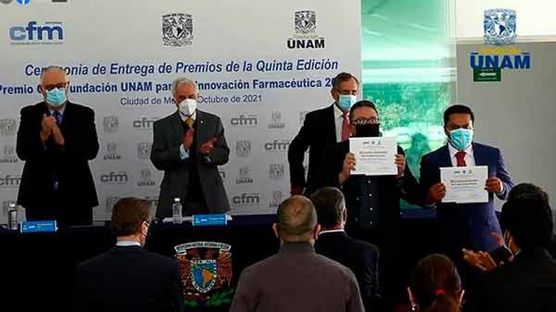Entregan el premio Fundación UNAM para la Innovación Farmacéutica 2020