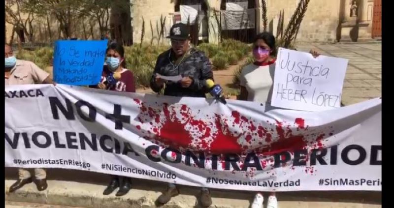 Periodistas oaxaqueños condenan asesinato de Heber López Vázquez