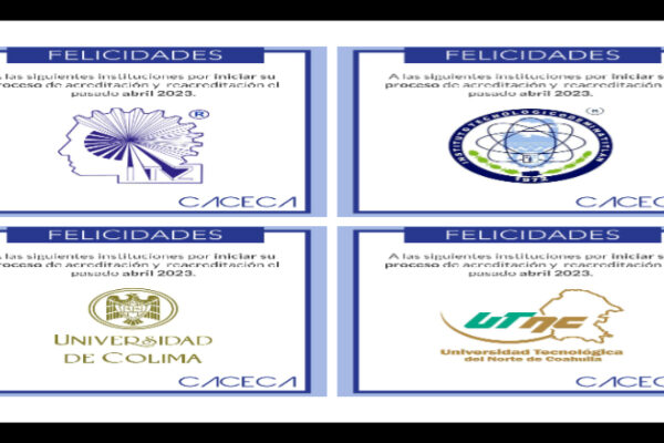 Los Campus Zacatepec y Minatitlán del TecNM, y dos universidades de Coahuila y Colima, se congratulan por iniciar sus procesos de evaluación con el CACECA