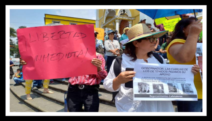 Familiares de cafetaleros detenidos se reúnen con el gobernador, ¿cuál fue el motivo?