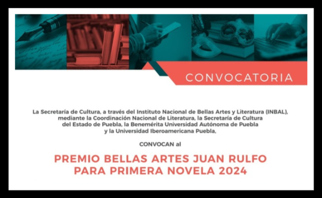 Amplían el plazo de la convocatoria para el Premio Bellas Artes “Juan Rulfo” para Primera Novela 2024